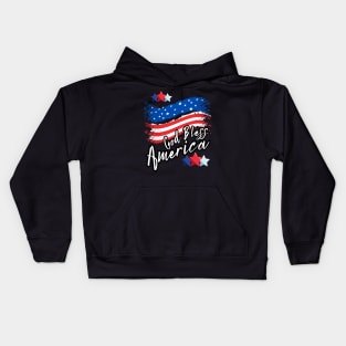 4th of July God Bless America // T-shirt Lifestyle Kids Hoodie